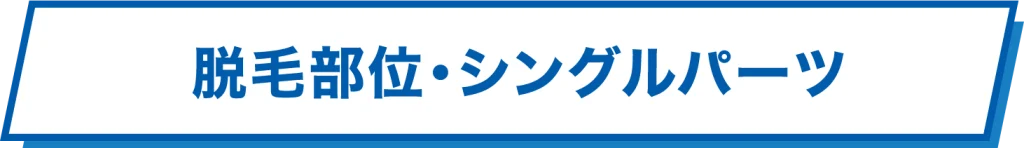 脱毛部位・シングルパーツ